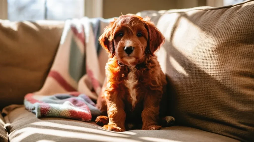 Red Mini Goldendoodle Guide: Interesting Facts By Generations with Pictures 6 Red-Mini-Goldendoodle-Appearance