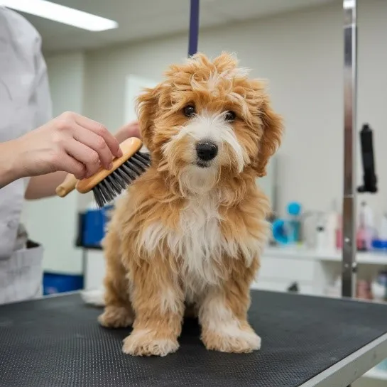 Micro Mini Goldendoodle: A Visual Handbook of this Pocket-sized Puppy 21 micro-mini-goldendoodle-Brushing