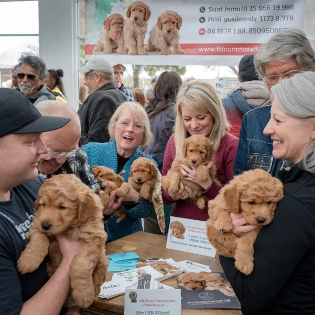 Cheap / Affordable Mini Goldendoodle; Latest Guidelines to Buy Puppy 6 Adoption-Events-Mini-Goldendoodle