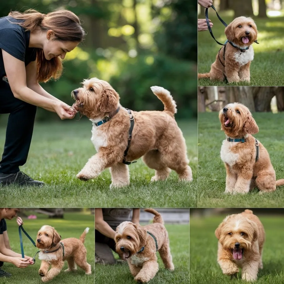 Latest Apricot Mini Goldendoodle with Visual Guide & Rarity 11 Apricot-Goldendoodle-Training-Exercise