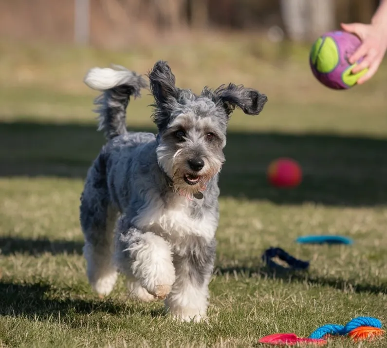 Blue Merle Mini Goldendoodle Rare breed with Latest Facts & Images 13 Blue-Merle-Mini Goldendoodle-Exercise