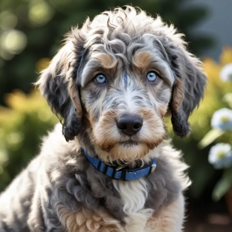 Blue Merle Mini Goldendoodle Rare breed with Latest Facts & Images 7 Blue-Merle-Mini Goldendoodle-Eyes