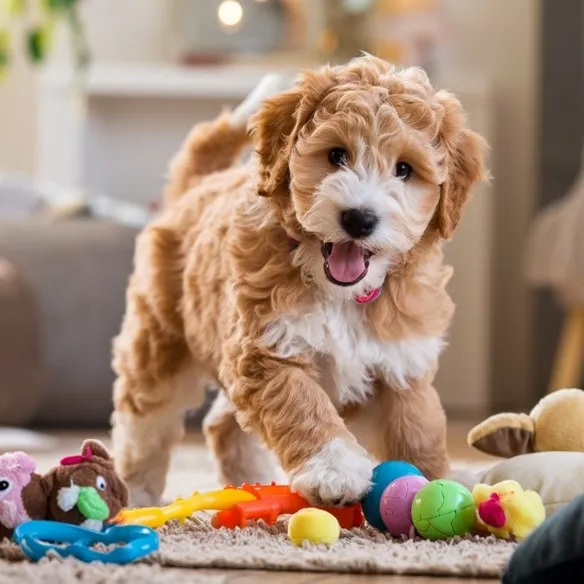 21+ Facts of Full Grown Mini Goldendoodle with Visual Guide & Expert Tips 37 Goldendoodle-Indoor-Activities