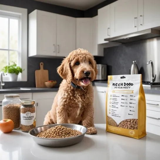 Mini Goldendoodle Weight, Growth Patterns, Charts and Expert Tips 24 Mini-Goldendoodle-Feed