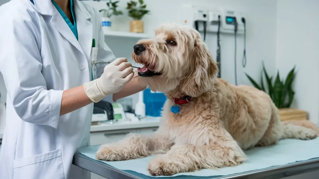 Mini Goldendoodle lifespan Guide, Risks & Life Boosting Tips 9 Mini-Goldendoodle-Veterinary-care