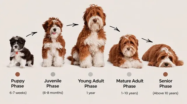 Mini Goldendoodle lifespan Guide, Risks & Life Boosting Tips 2 Mini-Goldendoodle-growth-stages
