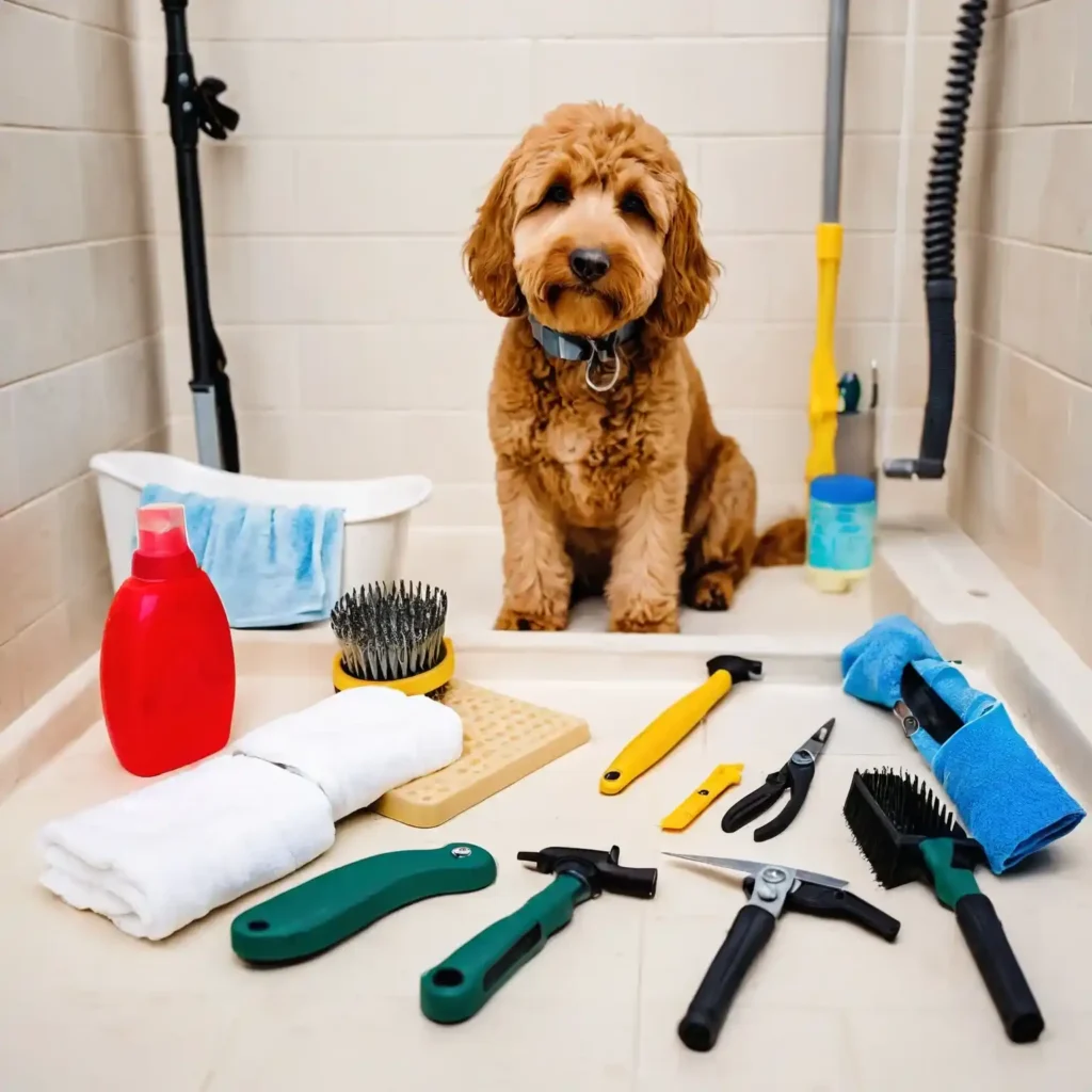 Premier Goldendoodle Face Features, Self Haircut Techniques & Styles 10 Goldendoodle-face-trimming