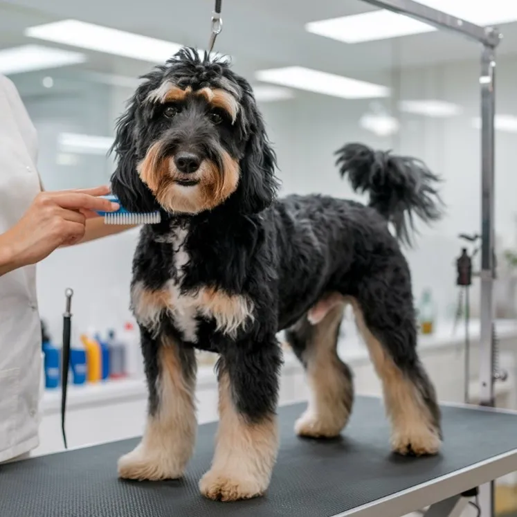 Premier Guide Phantom Goldendoodles & Miniature Mysteries with Rare Images 16 Phantom-Goldendoodles-grooming